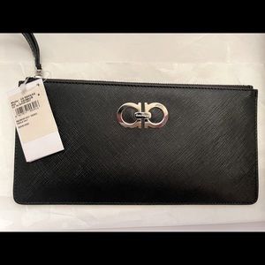 Ferragamo wristlet new with tags and box